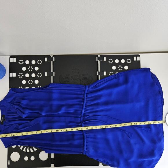 Aritzia Babaton Blue Silk Mini Dress Sleeveless With Pockets | Women's Small - Picture 7 of 16